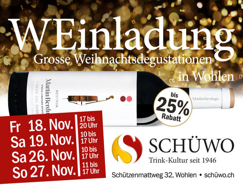 Grosse Weihnachtsdegustation Wohlen