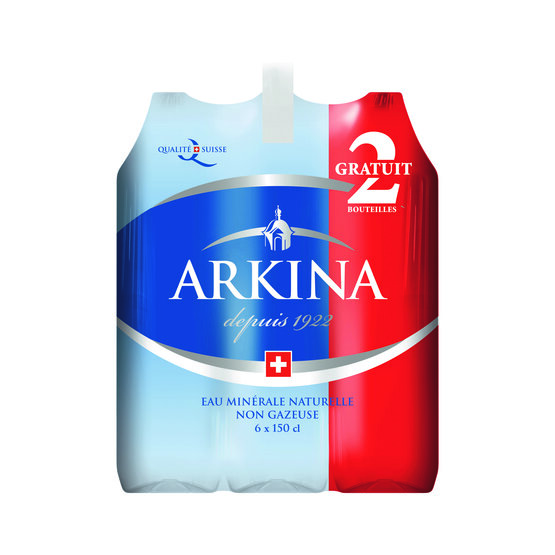 Arkina blau AKTION 6 für 4, 1.5 L PET 6-Pack (ab 06.07.2026 wieder verfügbar)