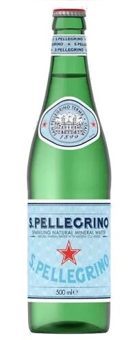 S.Pellegrino 50 cl Glas Mineral mit Kohlensäure