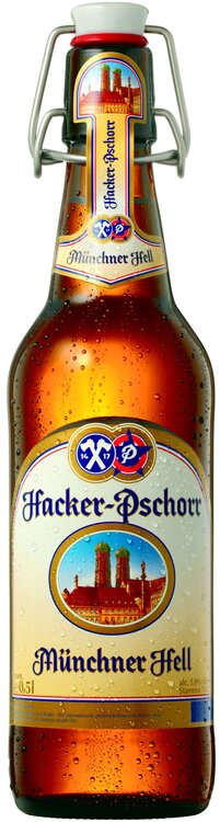 Hacker-Pschorr Münchner hell Bügelflasche Depot -.50 
