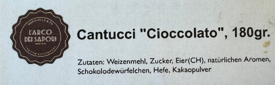 Cantucci mit Schokolade L'Arco dei Sapori 180g