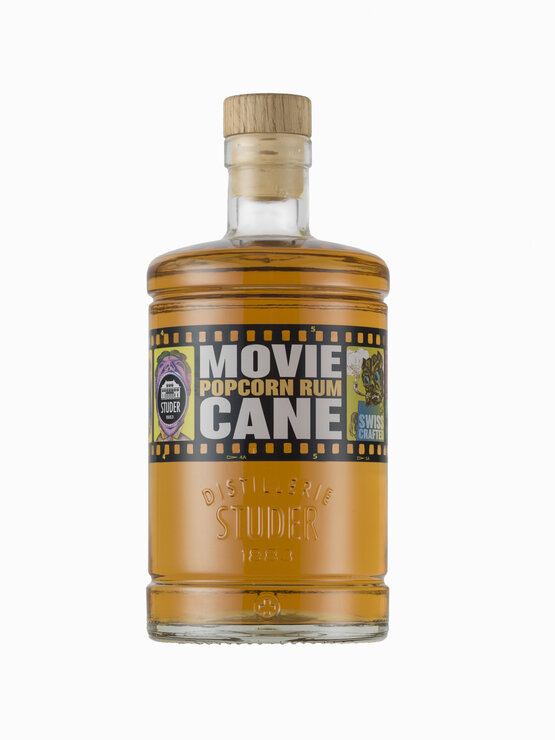Popcorn-Rum MOVIECANE Swiss crafted distilled by Studer & Co Escholzmatt LU