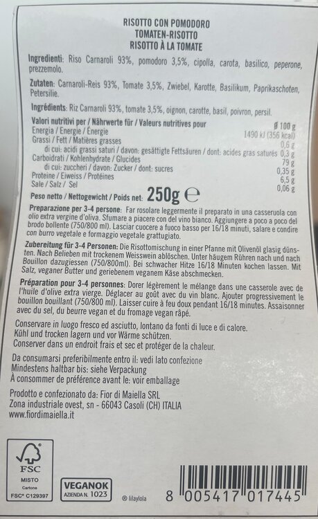 Risotto al pomodoro Carnarolireis 250 g