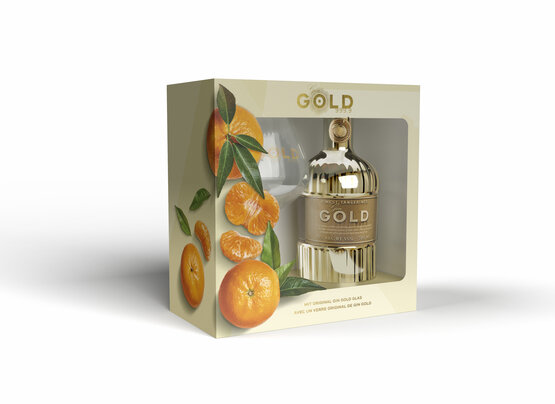 Gin Gold 999.9 Geschenkpack mit Glas 