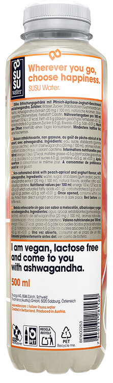 SUSU Water Pfirsich Aprikose 50 cl PET (solange Vorrat)