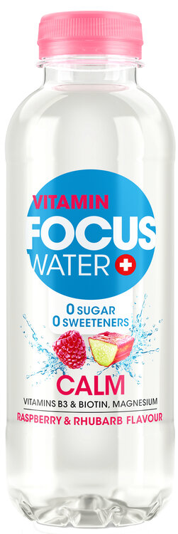 Focuswater Calm Rhabarber & Himbeere EW PET, 6-Pack