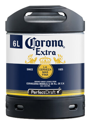 Corona Perfect Draft 6 L Fass Depot 10.- (5.- für Fass/5.- für Har.) (für Philips Perfect Draft und Perfect Draft Pro Zapfsysteme)  (zur Zeit nicht verfügbar - kein neuer Liefertermin bekannt)