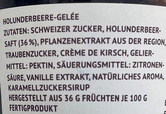 Gelée Samstag Sonntag Holunderbeere GOBA 135g