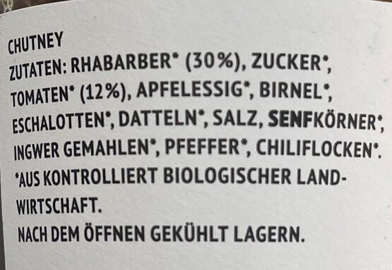 Tschatni Charmant Pikant Rhabarber GOBA 135g