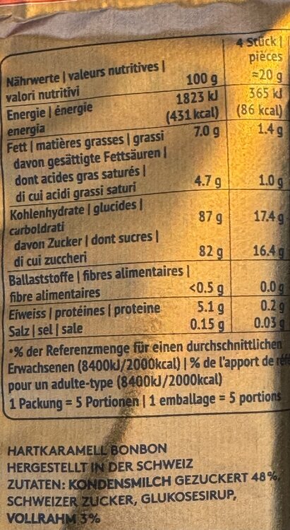Echte Appenzeller Nidelzeltli Beutel GOBA 100g
