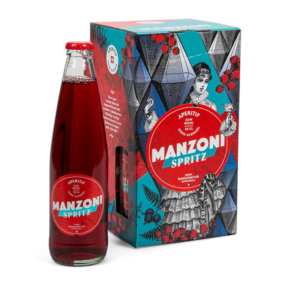 Apéritif Manzoni Spritz 33 cl 4-Pack alkoholfrei 0.0% Goba Manufaktur 