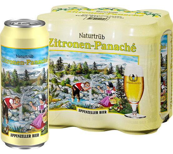 Appenzeller Quöllfrisch Zitronen-Panaché 50 cl Dose 6-Pack