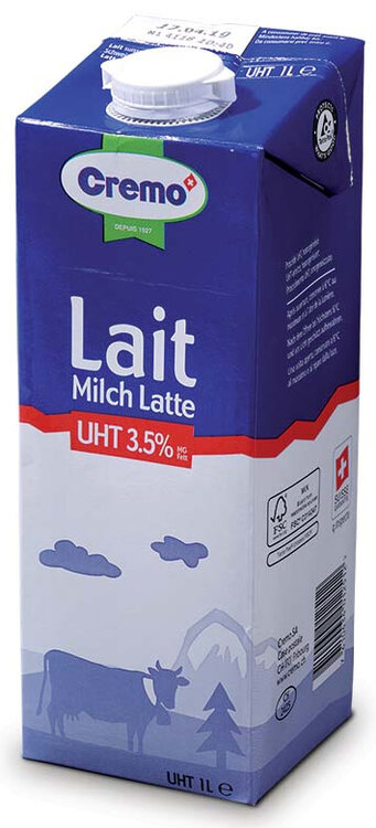 Cremo Vollmilch 3.5% UHT 1 L