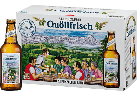 Appenzeller Quöllfrisch alkoholfrei 0.5% 33 cl 10-Pack EW