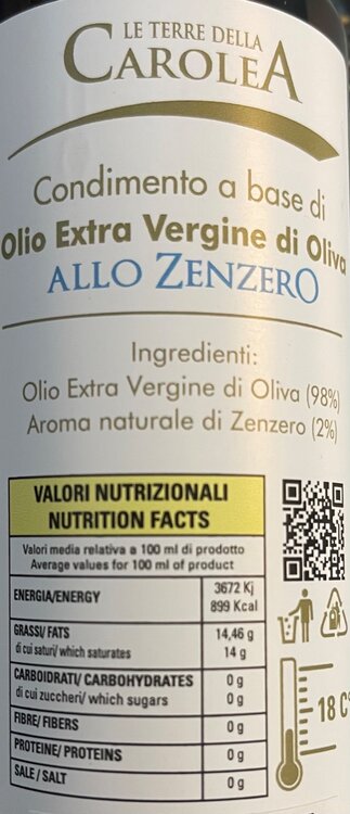 Olivenöl allo Zenzero Carolea 25cl