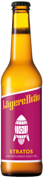 Lägere Bräu Stratos alkoholfreies Hazy IPA 0.3% 33 cl EW in Harassen