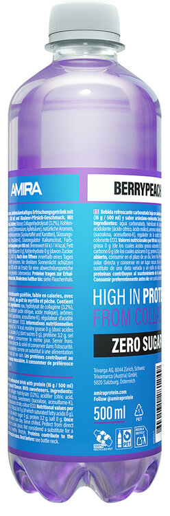 Amira Berrypeach Protein Water Low Calorie 50 cl PET 