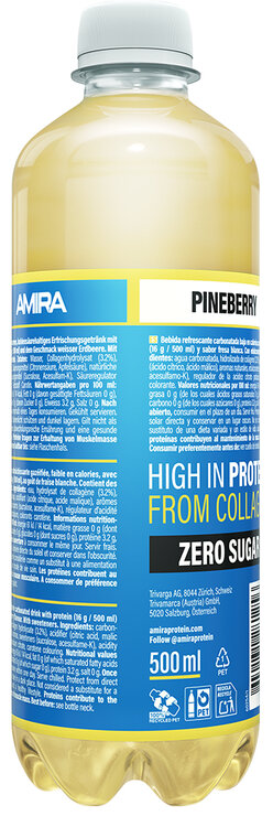 Amira Pineberry Protein Water Low Calorie 50 cl PET 