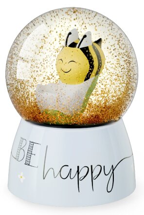 Glitzerkugel Biene 4x6 cm