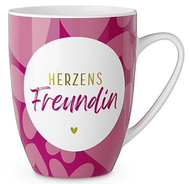 Porzellanbecher Herzen, 250 ml