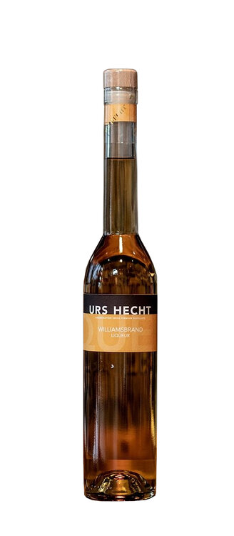 Williamsbrand Liqueur 32% Vol. Urs Hecht, im Holzfass gereift Gunzwiler Destillate, Neunfacher Schweizer Destillateur des Jahres