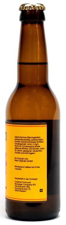 Mati mit Schuss 4.8 % Vol. Alkoholisches Mate-Getränk mit fermentiertem Zucker 33 cl EW-Flasche 
