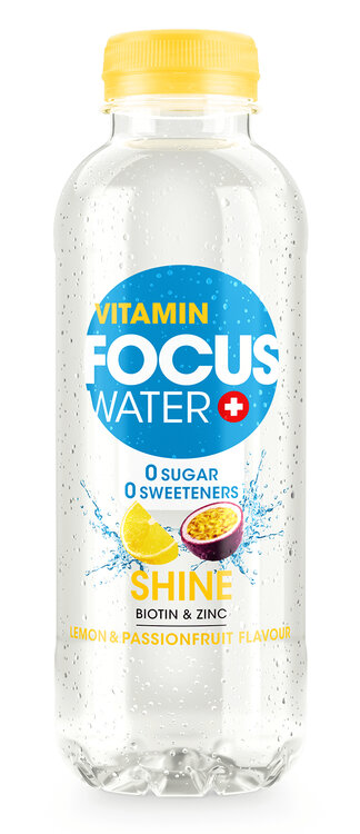 Focuswater Shine Zitrone & Passionsfrucht (0 Zucker 0 Süssungsmittel) PET, 6-Pack