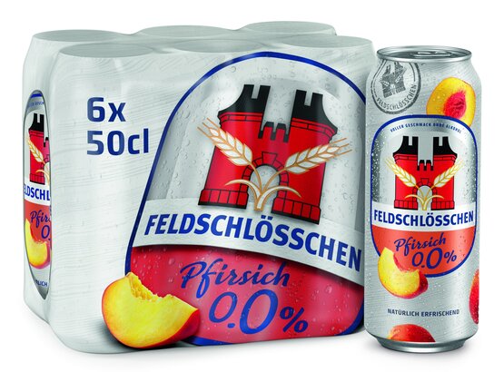 Feldschlösschen alkoholfrei 0.0% Pfirsich  6-Pack Dosen