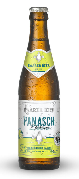 Panasch Zitrone alkoholfrei 0.5% Brauerei Baar 33 cl Mehrweg 10er Harass 