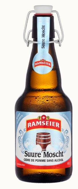 Ramseier Suure Moscht klar alkoholfrei 0.5% 33 cl EW-Flasche 24er Harass