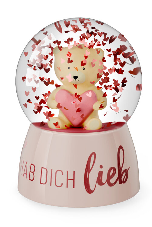 Glitzerkugel Teddy 4x6 cm