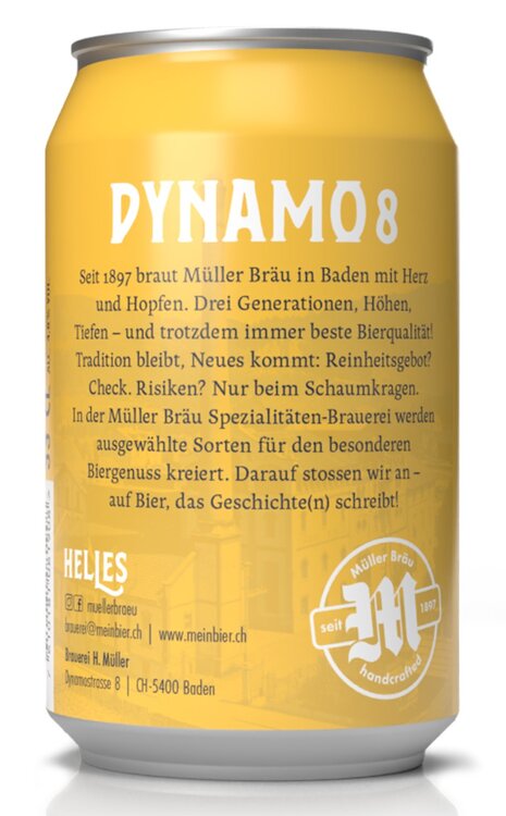 Müllerbräu Dynamo8 Helles Handcrafted Dose 33 cl 