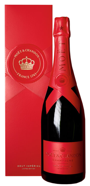 Champagne Moët & Chandon brut Impérial 75 cl Red Bottle & Red Box NETTO AKTION