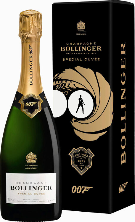 Champagne Bollinger brut Special Cuvée 007 Limited Edition James Bond Geschenbox