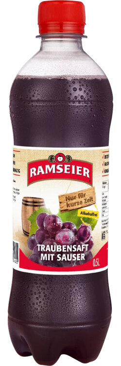 Ramseier Traubensaft mit Sauser 50 cl PET 6-Pack, pasteurisiert, alkoholfrei. (Herbstprodukt) (auf Anfrage)