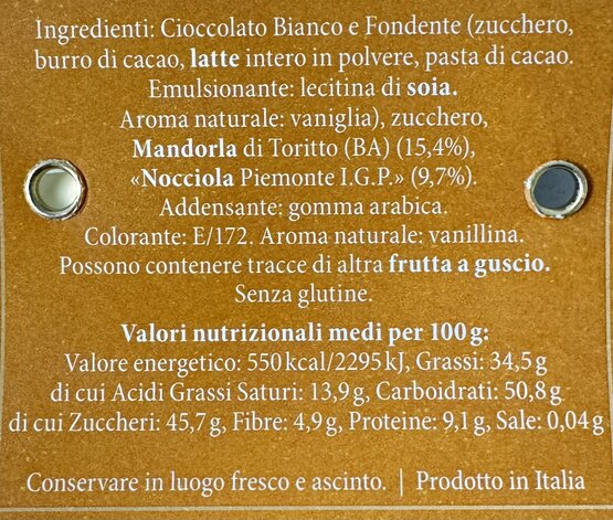 Tenerelli dorati al cioccolato 100g