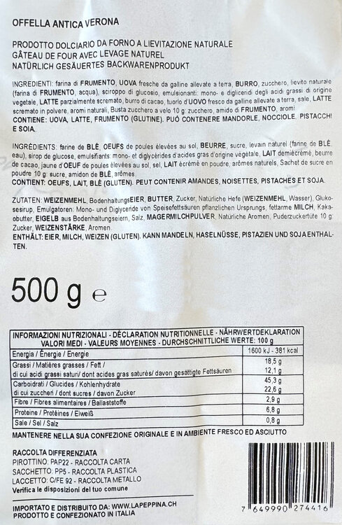 Panettone Offella I Piemontesi 500g