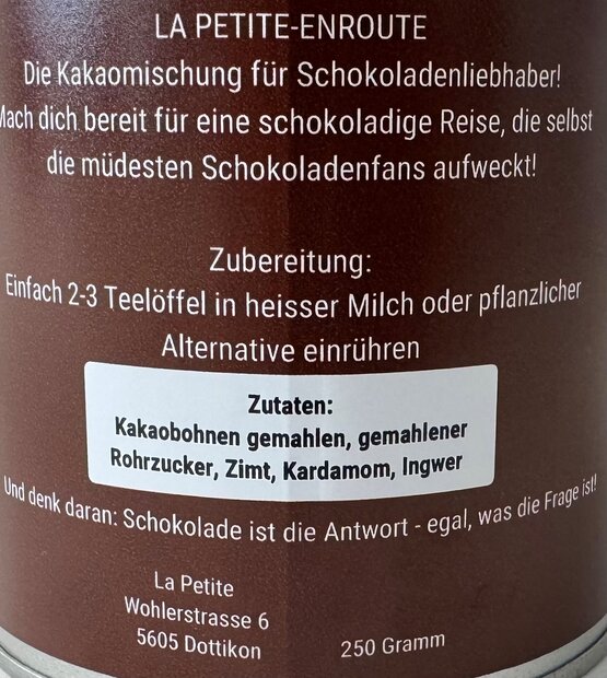 Kakaomischung für Schokoladenliebhaber Dose 250g