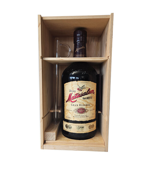 Rum Matusalem Grand Reserva 15 Solera Blender 6 Liter
in Holzbox mit Glaspipette