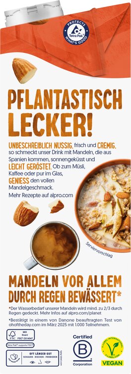 Alpro Mandel geröstet ohne Zucker 1 L Tetra Pak®