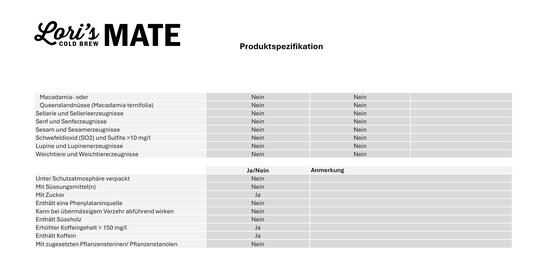 Lori's Cold Brew Roasted Mate 33 cl MW-Flasche 
