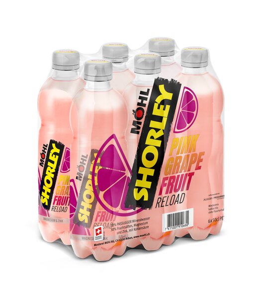 Shorley Reload Pink Grapefruit Möhl 50 cl PET EW 6-Pack