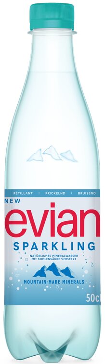 Evian SPARKLING mit Kohlensäure 50 cl EW-PET