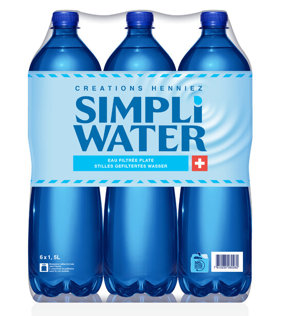 Simpli Water Blau ohne Kohlensäure 1.5 L PET EW 6-Pack 