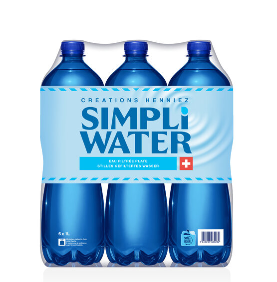 Simpli Water Blau ohne Kohlensäure 1 L PET EW 6-Pack 