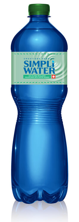 Simpli Water Grün mit Kohlensäure 1 L PET EW 6-Pack (auf Anfrage)