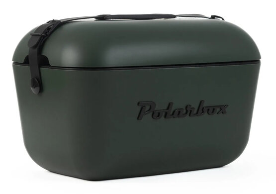 Polarbox Retro 20 L-Kühlbox gross Vintage Design, waldgrün/schwarz