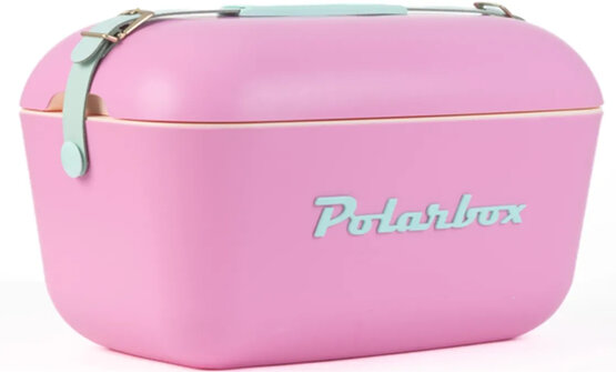 Polarbox Retro 20 L-Kühlbox gross Vintage Design, pink/cyan