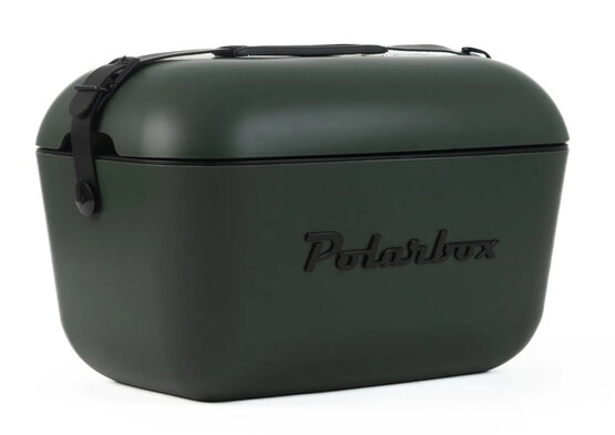 Polarbox Retro 12 L-Kühlbox klein Vintage Design, waldgrün/schwarz