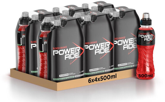 Powerade Blood Orange 500 ml (6 x 4-Pack) (auf Anfrage - kein Rückgaberecht) 